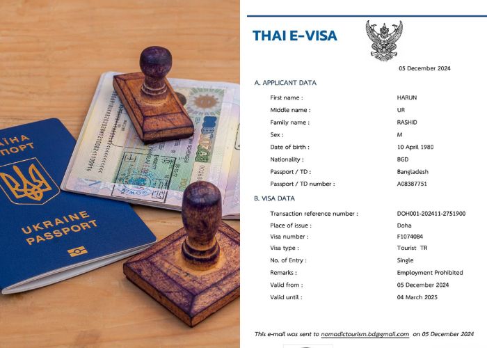 Phân biệt Visa dán và E-visa