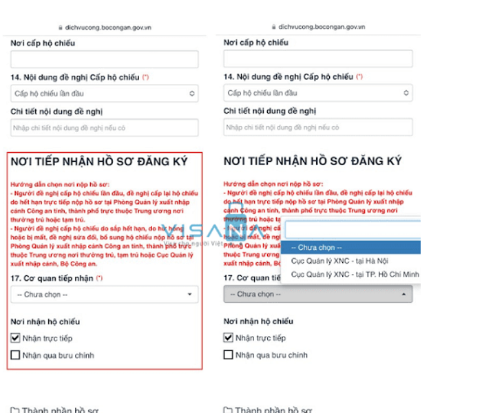 làm hộ chiếu online