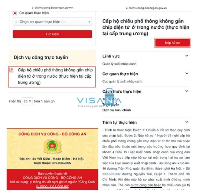 làm hộ chiếu online
